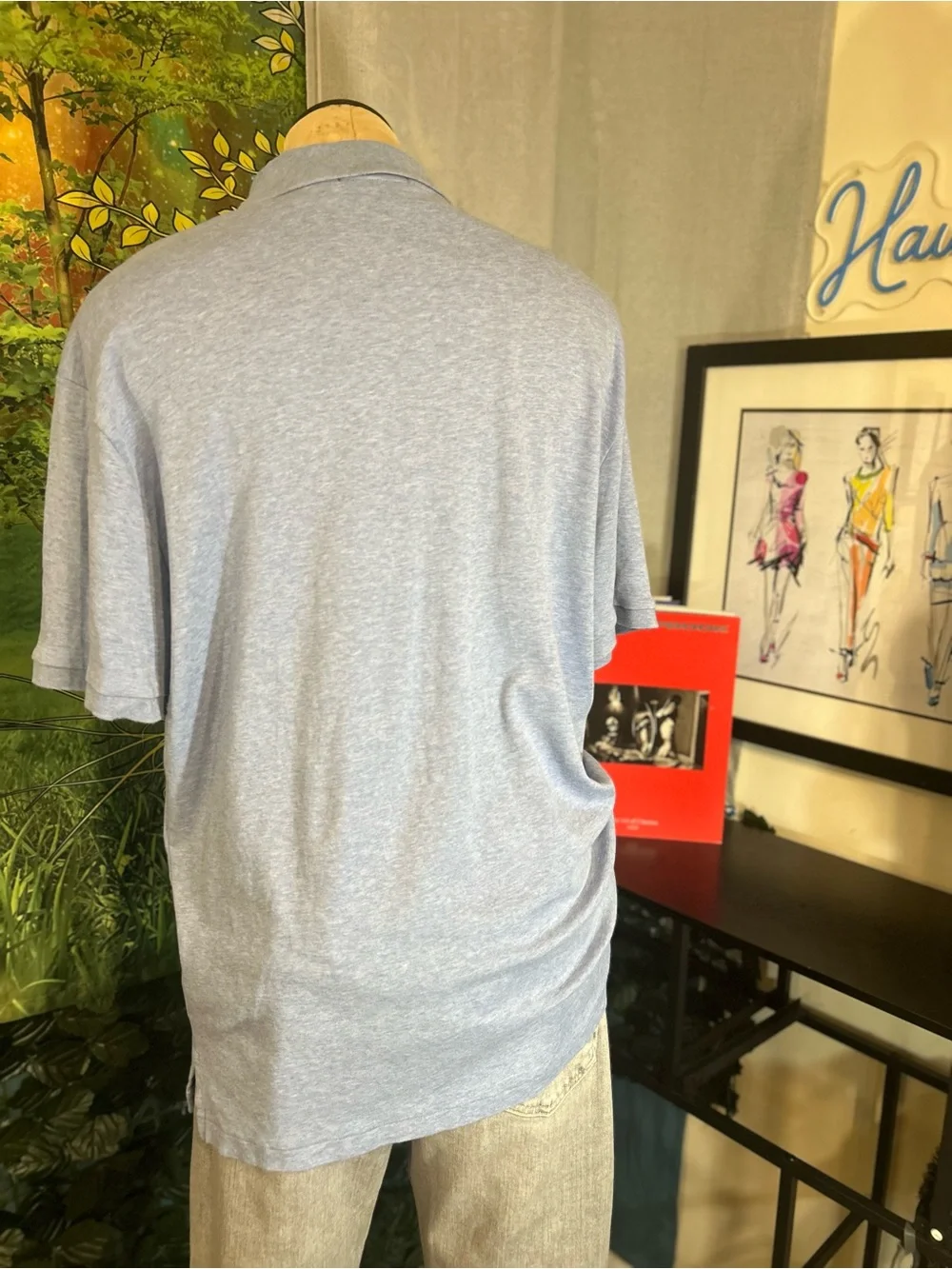 Polo by Ralph Lauren Light Blue Slim Fit Polo | Size: XL